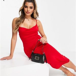 NWOT ASOS Design cami cowl neck midi dress
